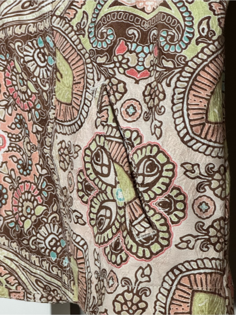 Ruby Rd. Paisley Print Cotton Button Front Jacket Size 16 - Picture 5 of 7